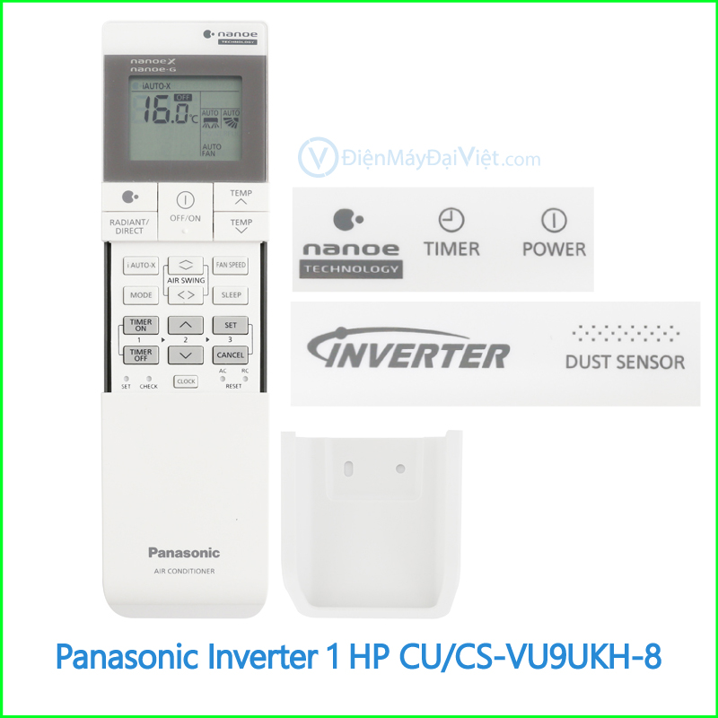 Télécommande Neuve Pour Climatiseur Panasonic Inverter - Modèle A75C14810, Compatible CU/CS-VU9UKH-8