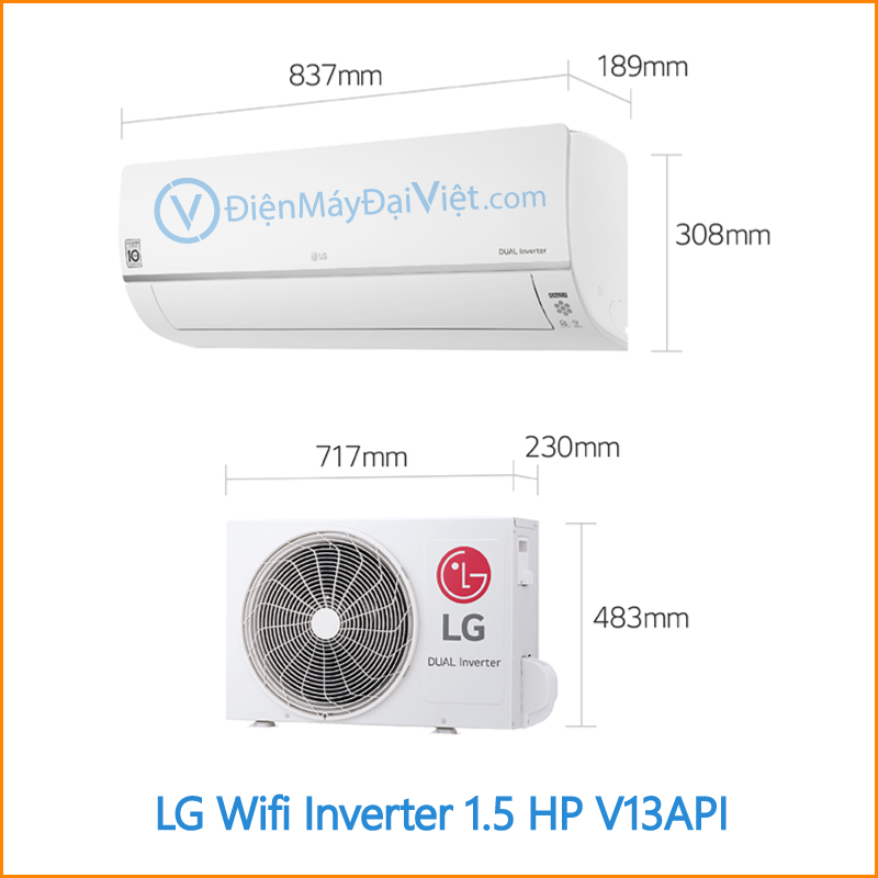 Máy lạnh LG Wifi Inverter 1.5 HP V13API Dien May Dai Viet 2