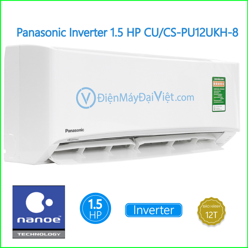 Máy lạnh Panasonic Inverter 1.5 HP CUCS PU12UKH 8