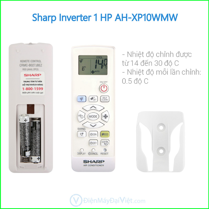 Máy lạnh Sharp Inverter 1 HP AH XP10WMW 2
