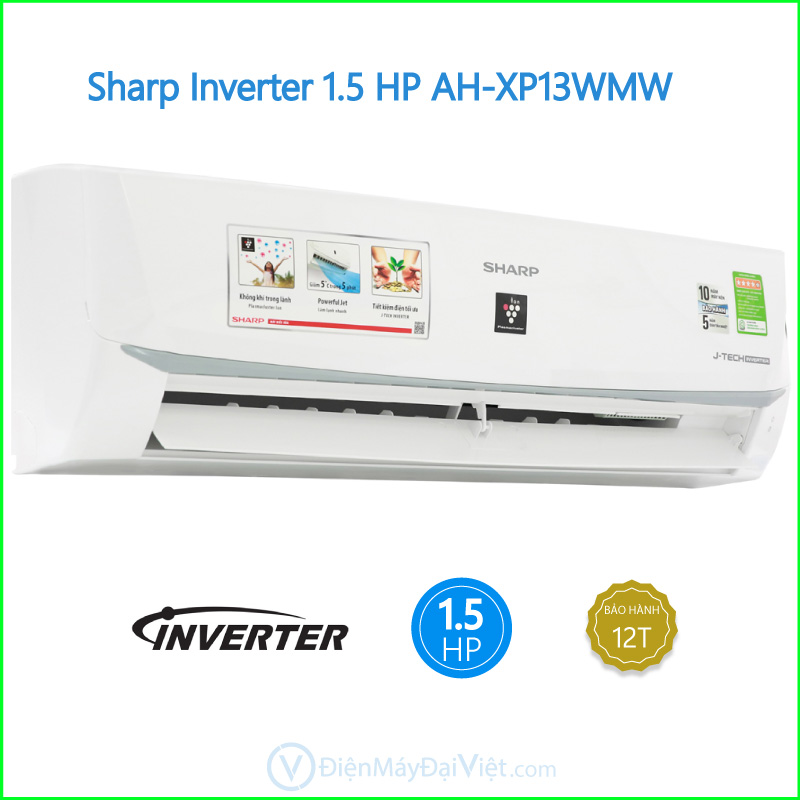 Máy lạnh Sharp Inverter 1.5 HP AH XP13WMW