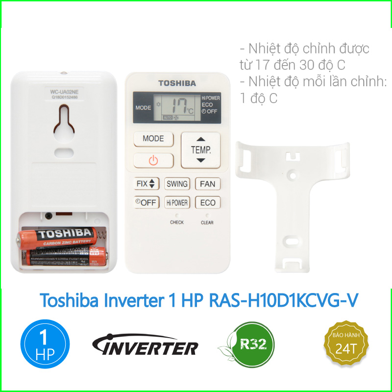 Máy lạnh Toshiba Inverter 1 HP RAS H10D1KCVG V 3