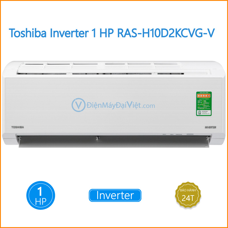 Máy lạnh Toshiba Inverter 1 HP RAS H10D2KCVG V Dien May Dai Viet