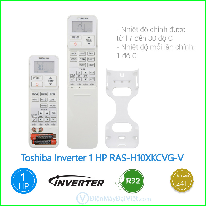 Máy lạnh Toshiba Inverter 1 HP RAS H10XKCVG V 2