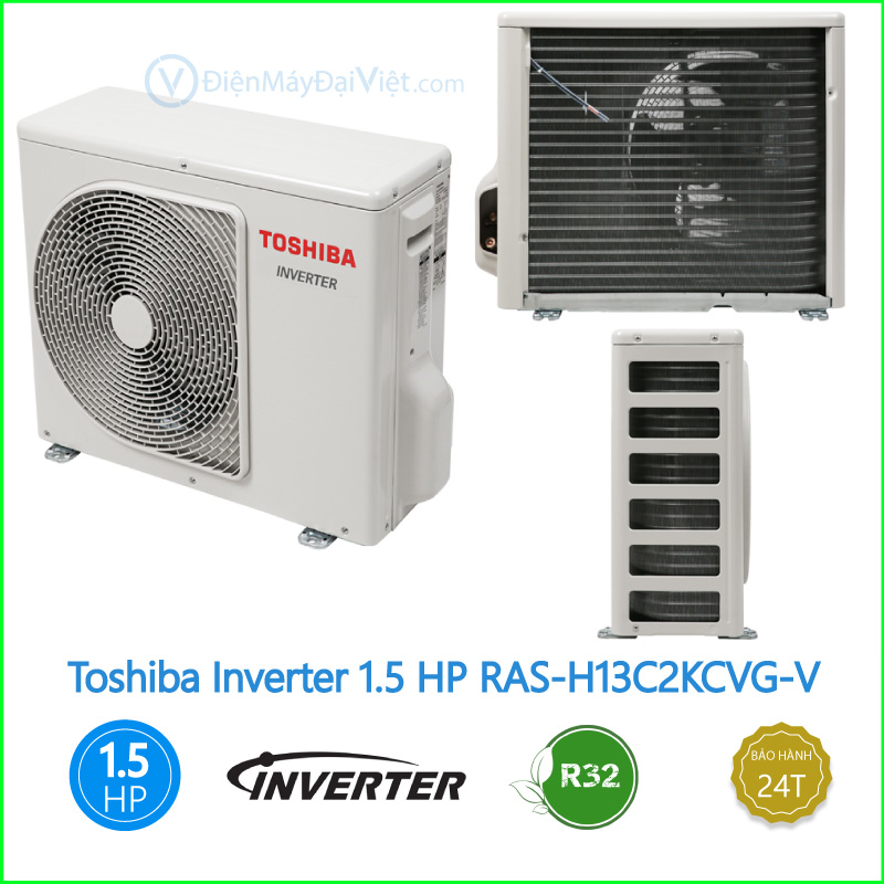 Máy lạnh Toshiba Inverter 1.5 HP RAS H13C2KCVG V 2