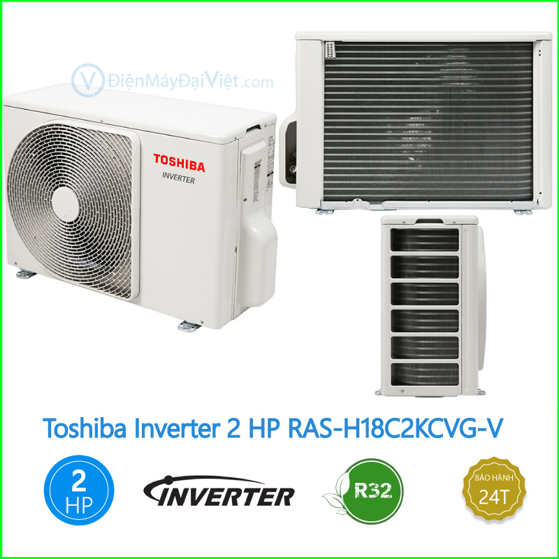 Máy lạnh Toshiba Inverter 2 HP RAS H18C2KCVG V 2