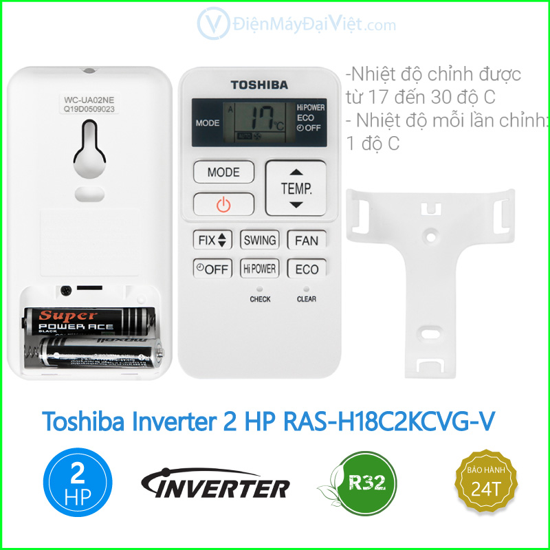 Máy lạnh Toshiba Inverter 2 HP RAS H18C2KCVG V 3