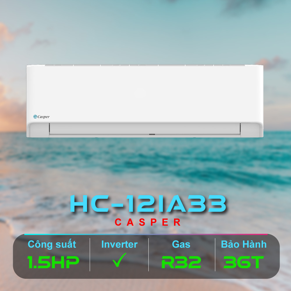 May Lanh Casper Inverter 1.5HP HC 12IA33 Chinh Hang