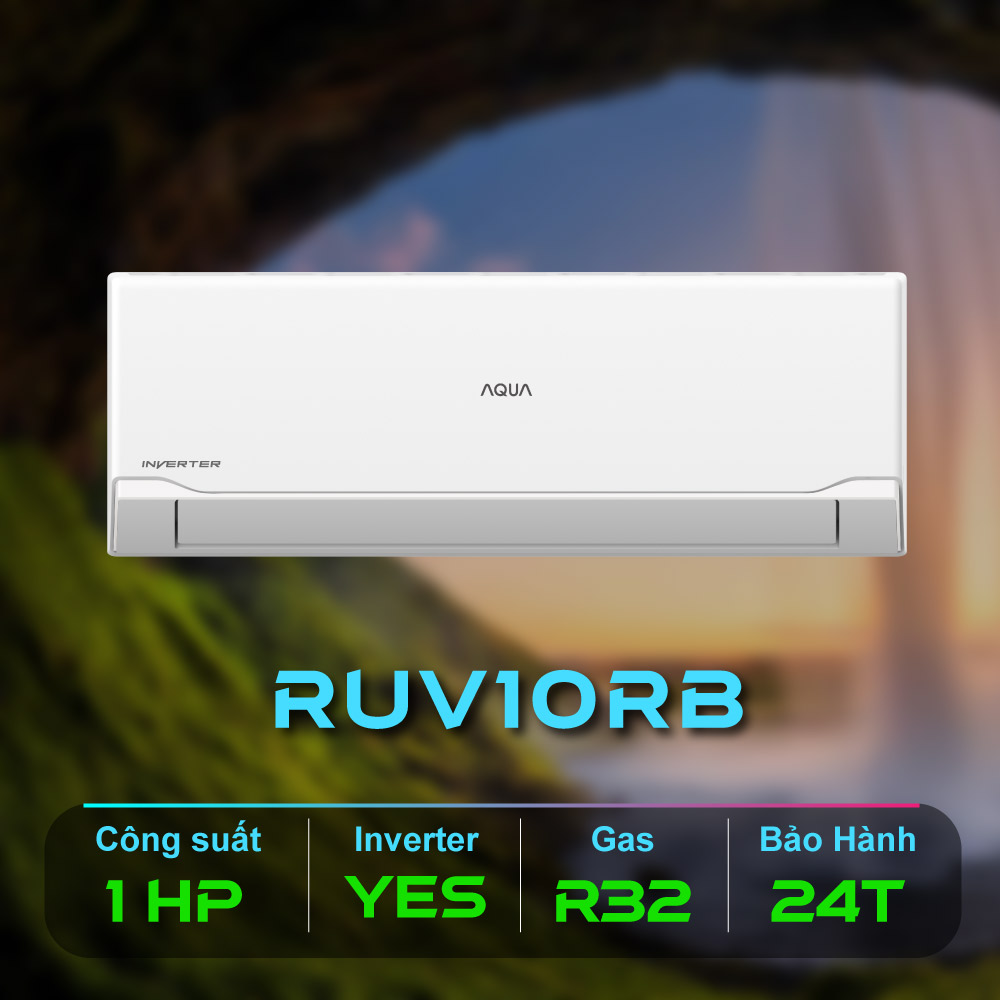 May Lanh Aqua Inverter 1 HP RUV10RB Chinh Hang Gas R32Model 2023 4