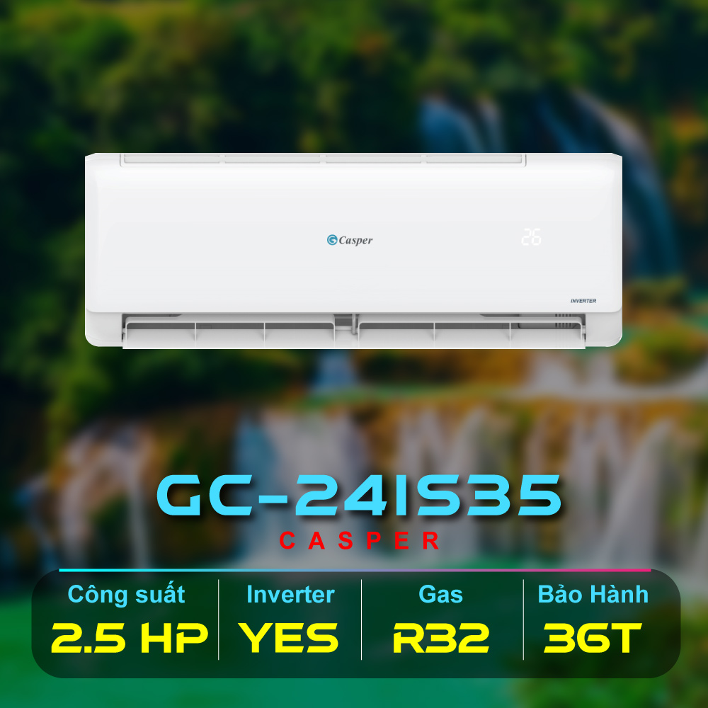 May Lanh Casper Inverter 2.5 HP GC 24IS35 Chinh Hang R32 2023 2