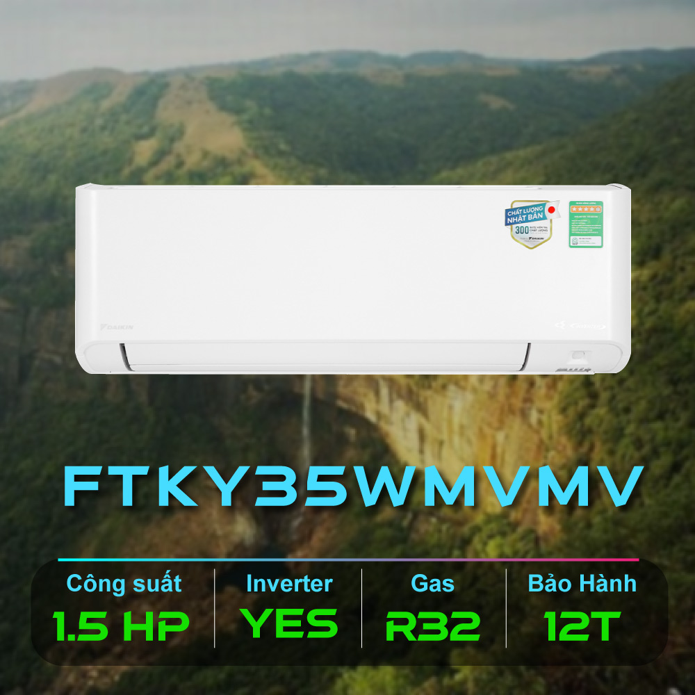 May Lanh Daikin Inverter 1.5 HP FTKY35WMVMV Chinh Hang Mau 2022 2