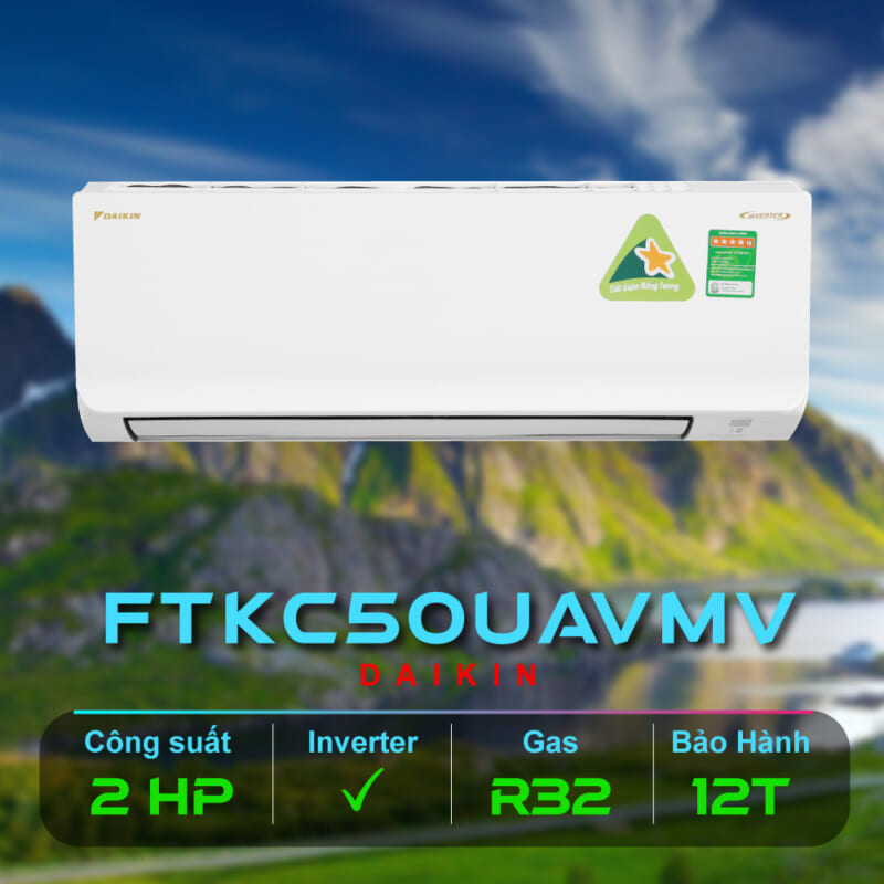 May Lanh Daikin Inverter 2 HP FTKC50UAVMV Chinh Hang